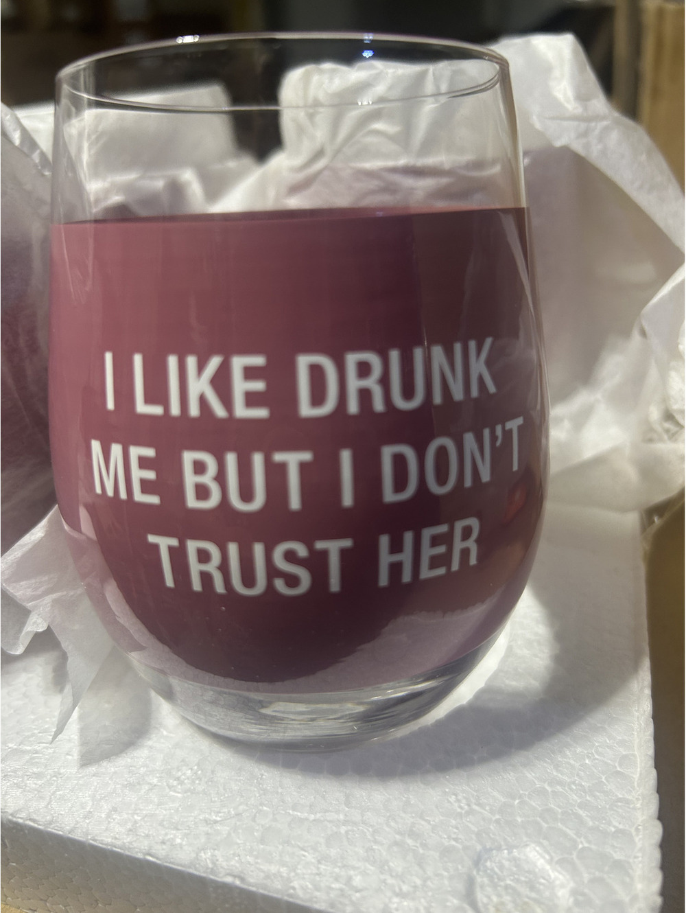 4‑Pack “I Like Drunk Me But I Don’t Trust Her”